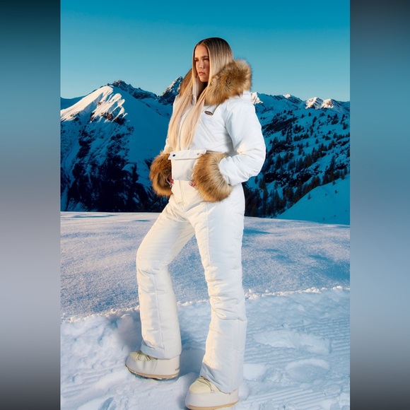 PLT white fur ski snow suit - Picture 1 of 6